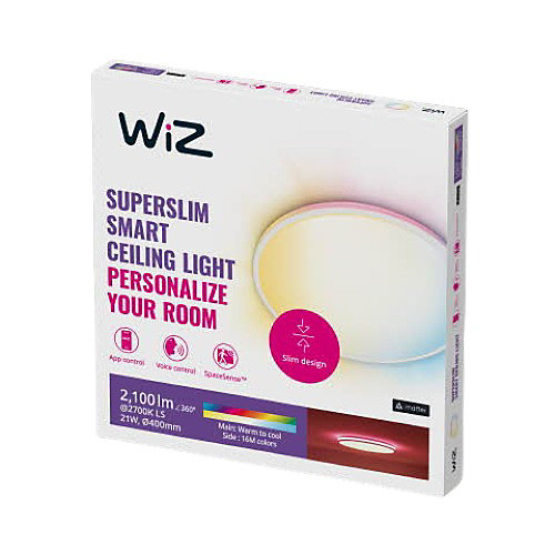 Plafonnier intelligent LED intégrée blanc froid à chaud + RGB Rune Wiz 2100lm 21W
