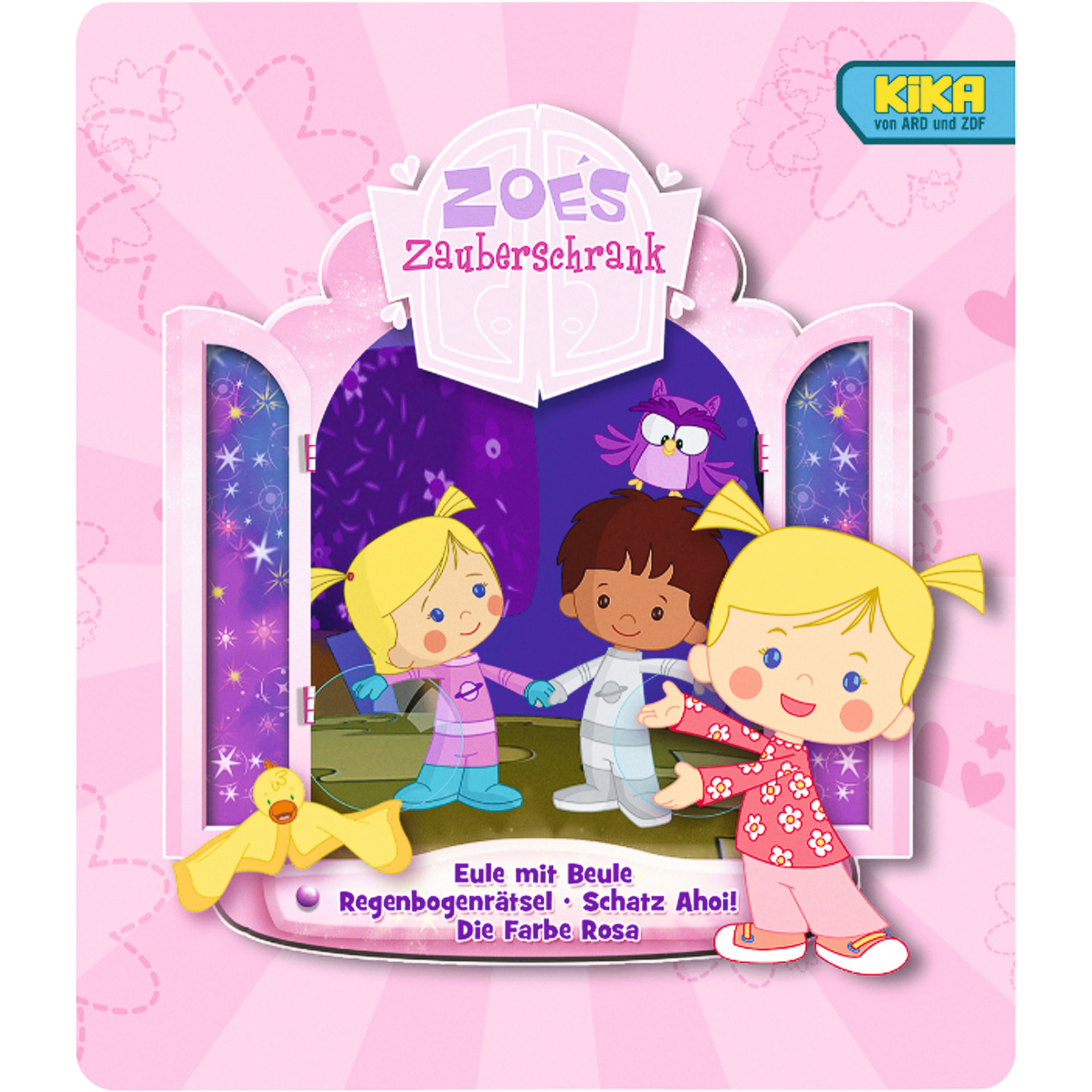 Tonies Zoés Zauberschrank, Eule / Regenbogenrätsel / Schatz Ahoi / Farbe Rosa