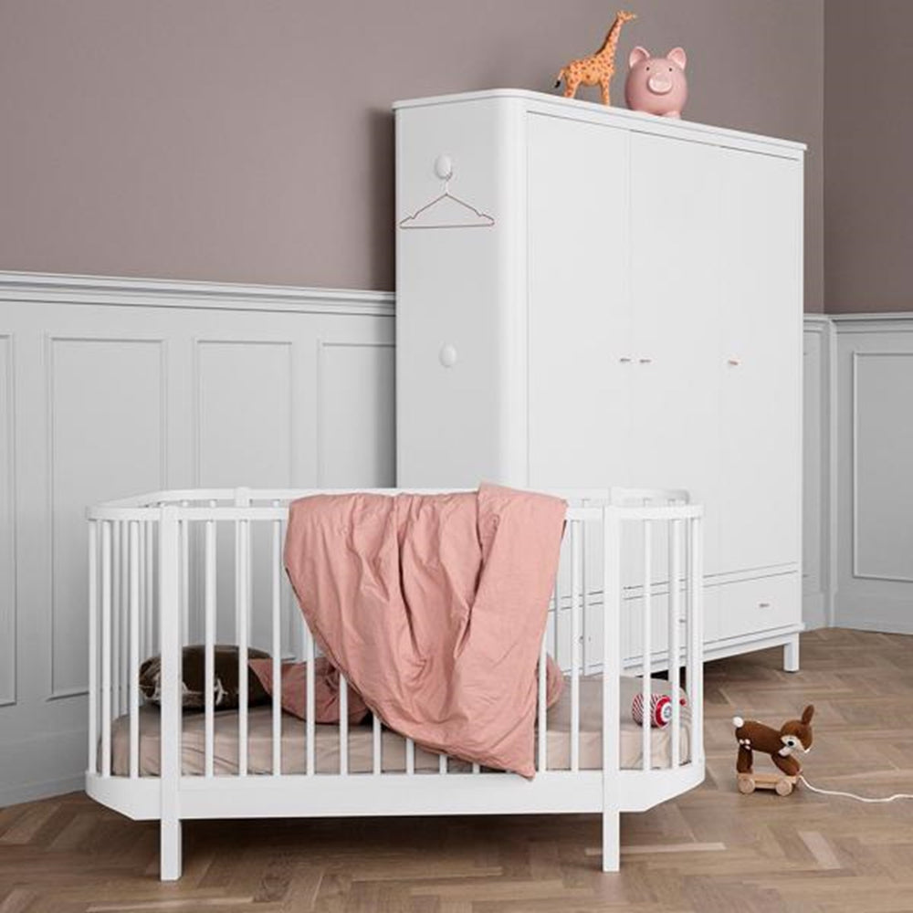 Køb Oliver Furniture Wood Klædeskab 3 Døre Hvid