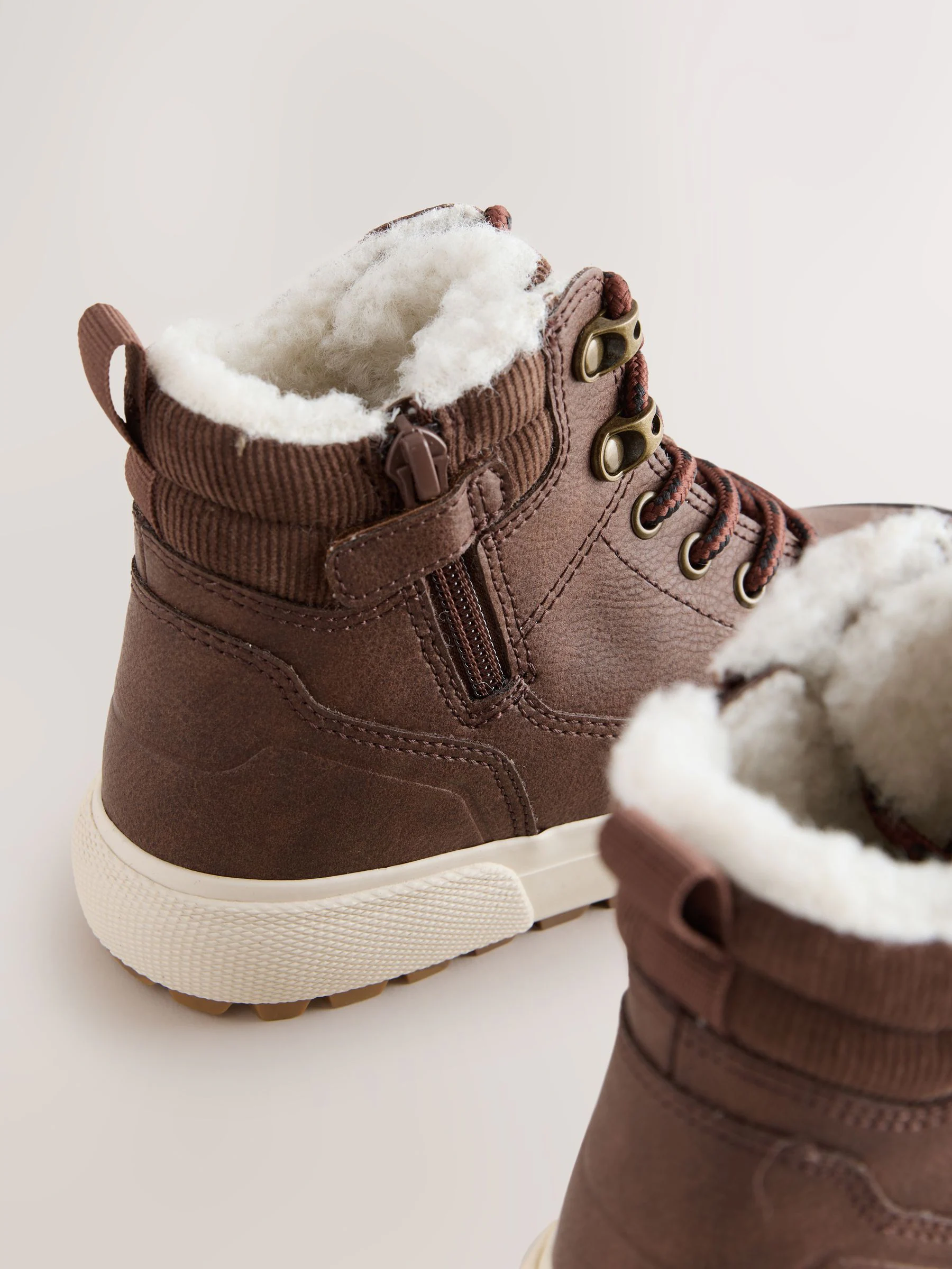 Chocoladebruin - Warm gevoerde hoge boots