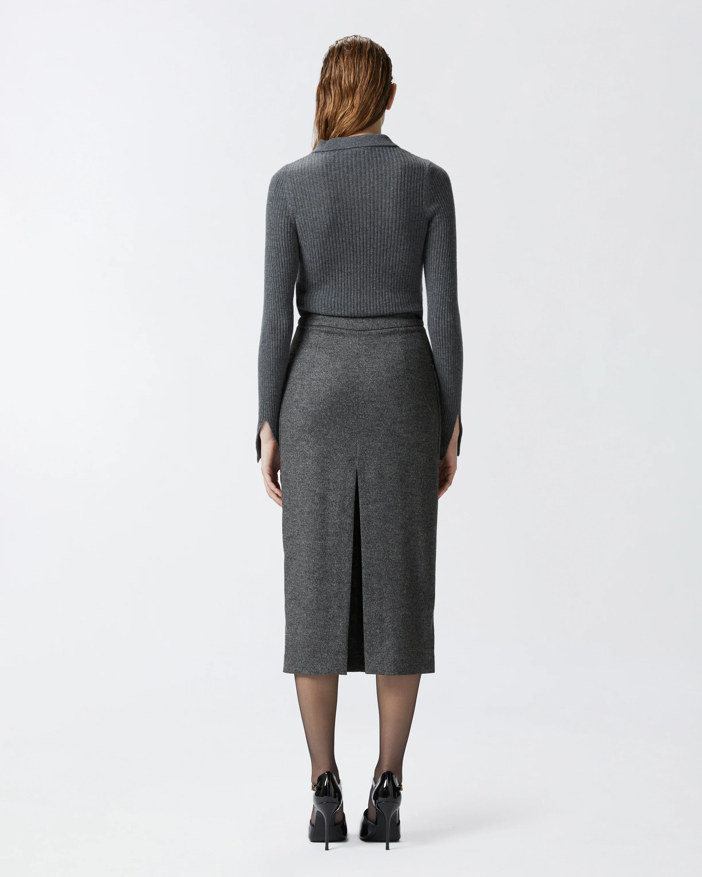Robe effet deux pièces corsage et jupe | Noir
