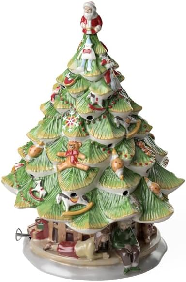 Villeroy und Boch Christmas Toys Memory Spieluhr Tannenbaum, Porzellan, Weiß/Grün