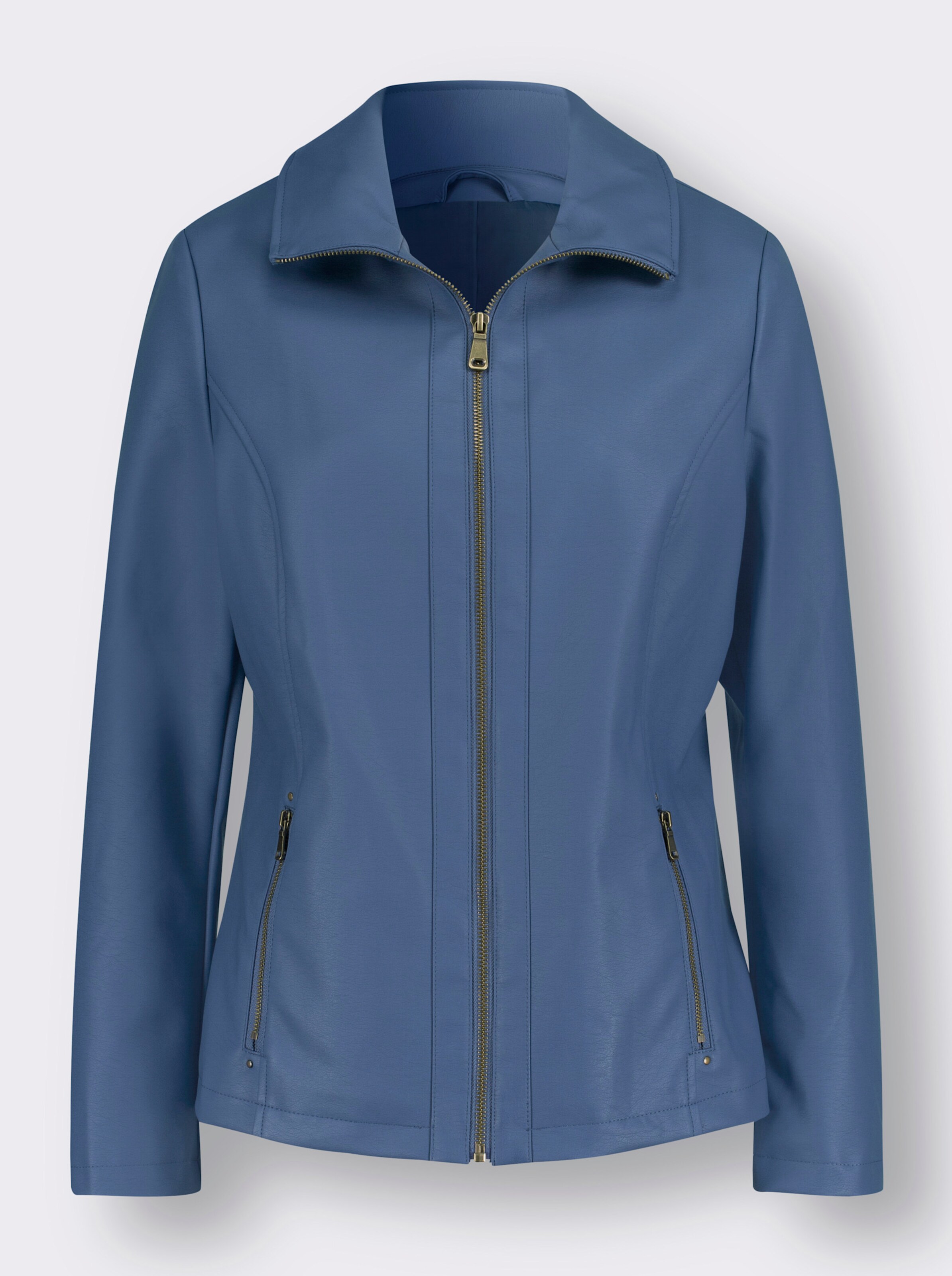 Lederimitat-Jacke