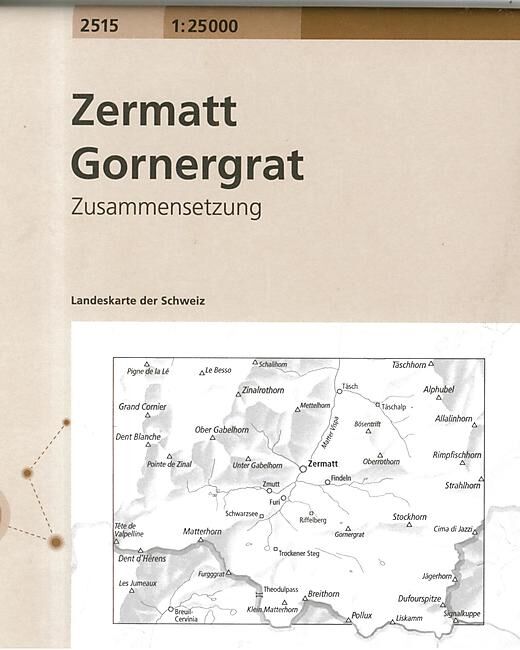 BUNDESAMT - 2515 ZERMATT GORNERGRAT ECHELLE 1 25 000