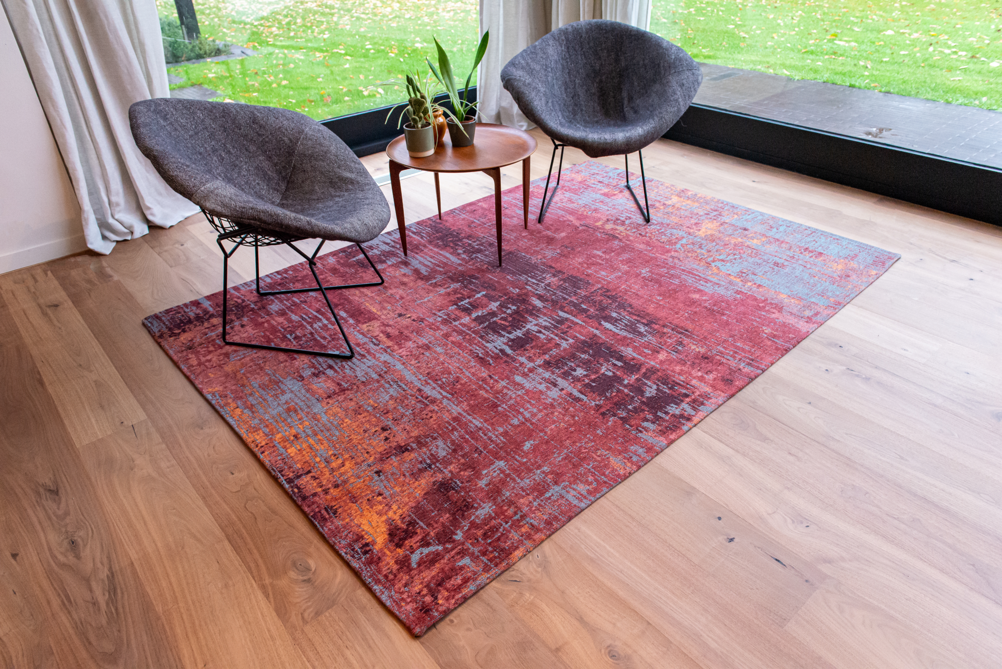 Ecorugs vloerkleed Streaks rood 80x150 cm