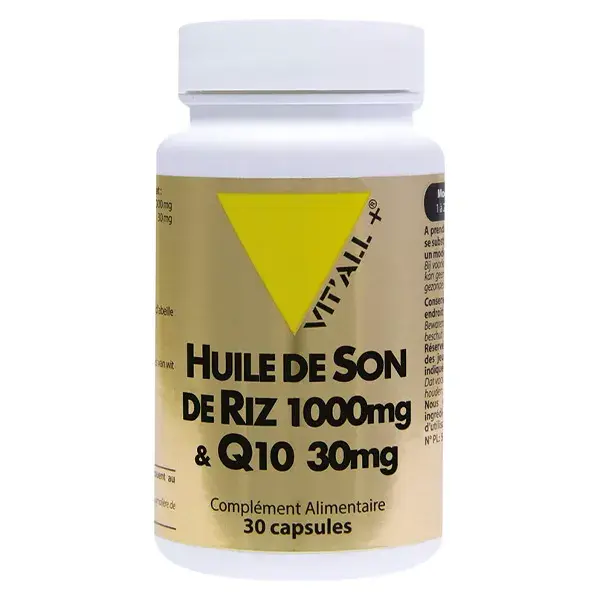 Vit'all+ Huile de Son de Riz 1000mg & Q10 30mg 30 capsules