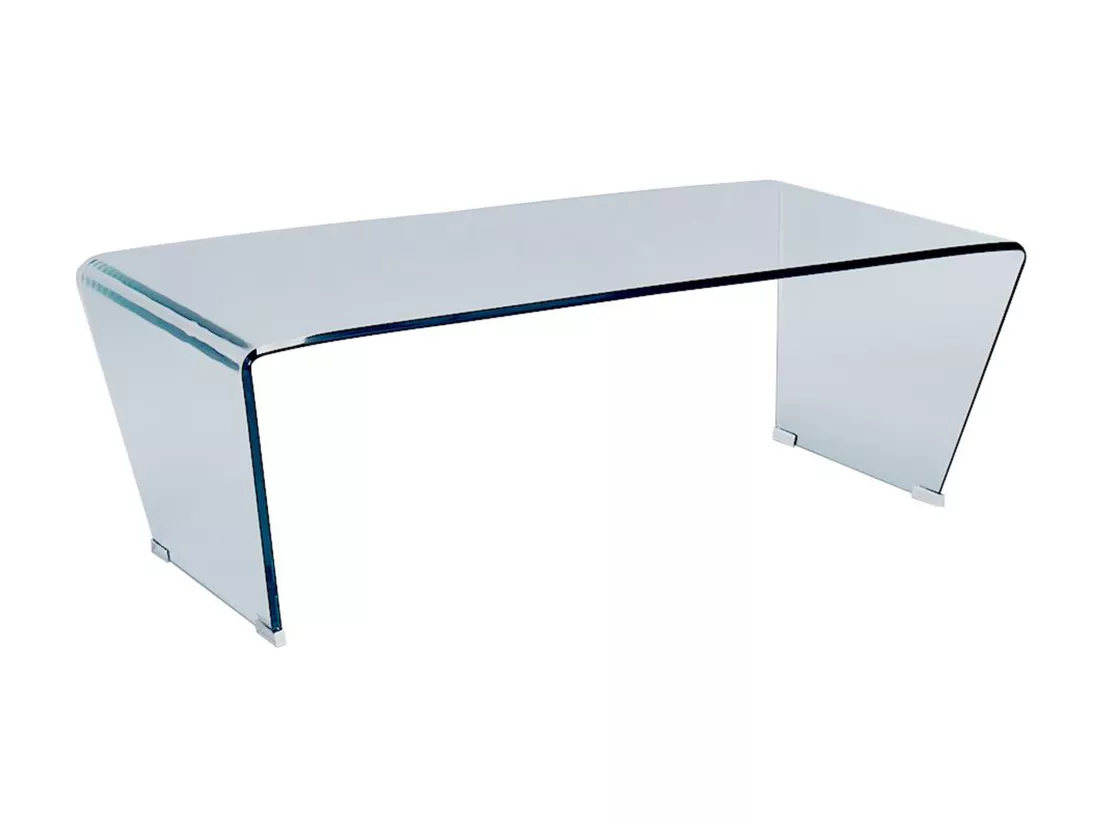 Table basse SUZANA - Verre trempé courbé