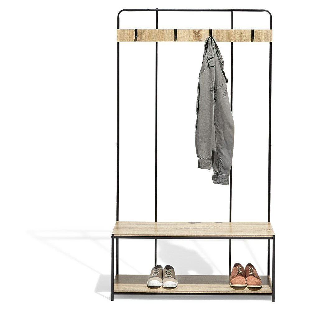 Vestiaire d'entrée avec patères et range chaussures