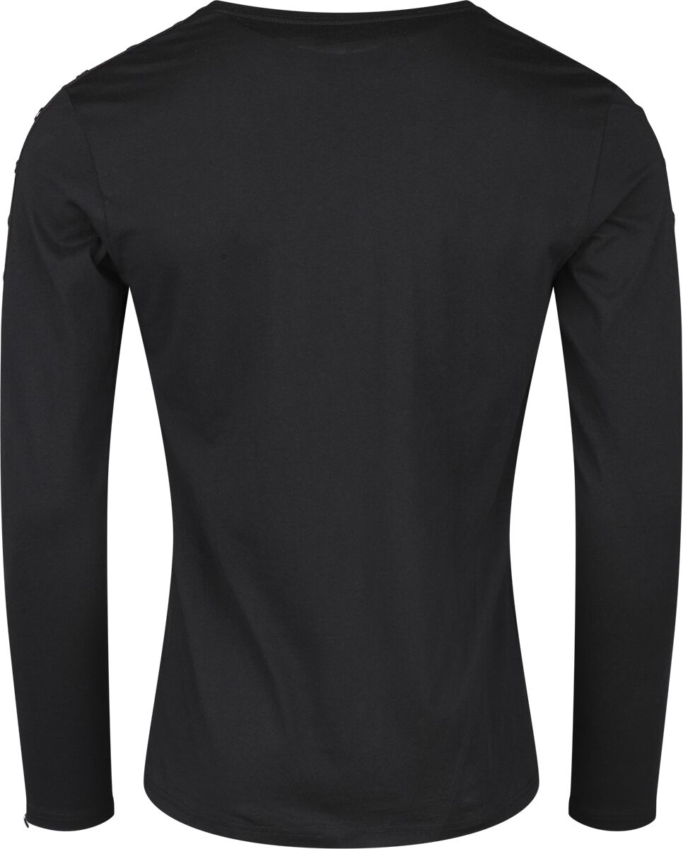 Haut Manches Longues avec Toiles d'Araignée & Feuilles | Gothicana by EMP T-shirt manches longues