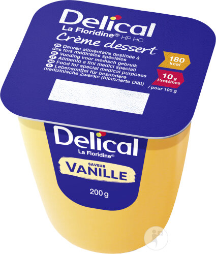 Delical La Floridine HP HC Crème Dessert Saveur Vanille 4x200g