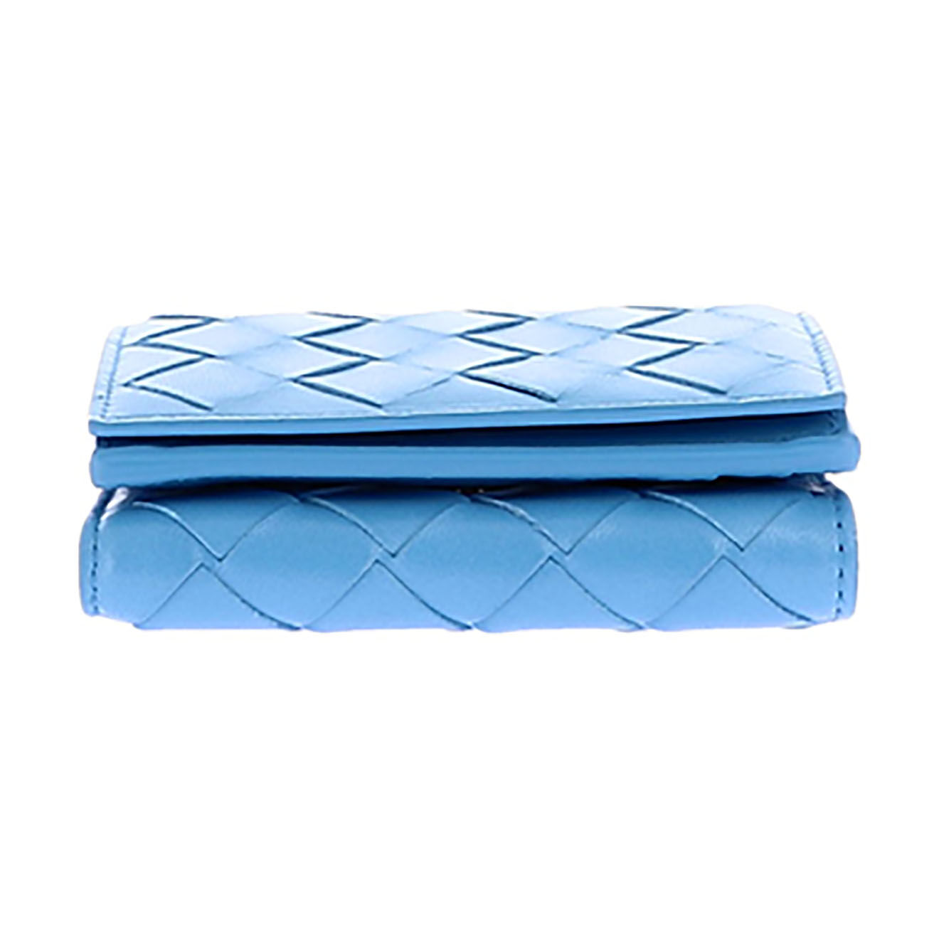 Bottega Veneta Porte-monnaie en Cuir bleu - Neuf sans étiquette - L.9 cm