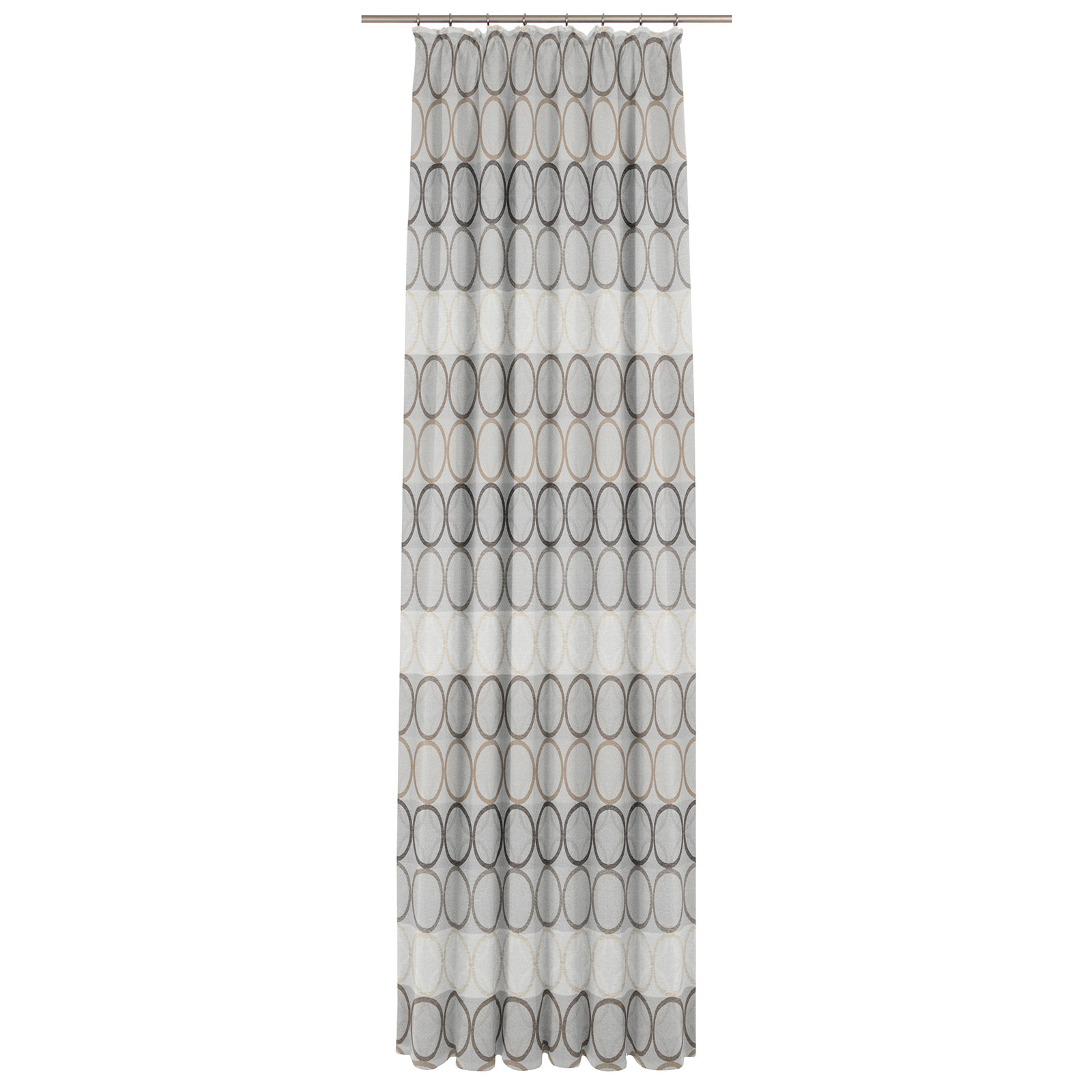 Einzelschal mit Kräuselband ZIRBELLO - braun - 145x132 cm