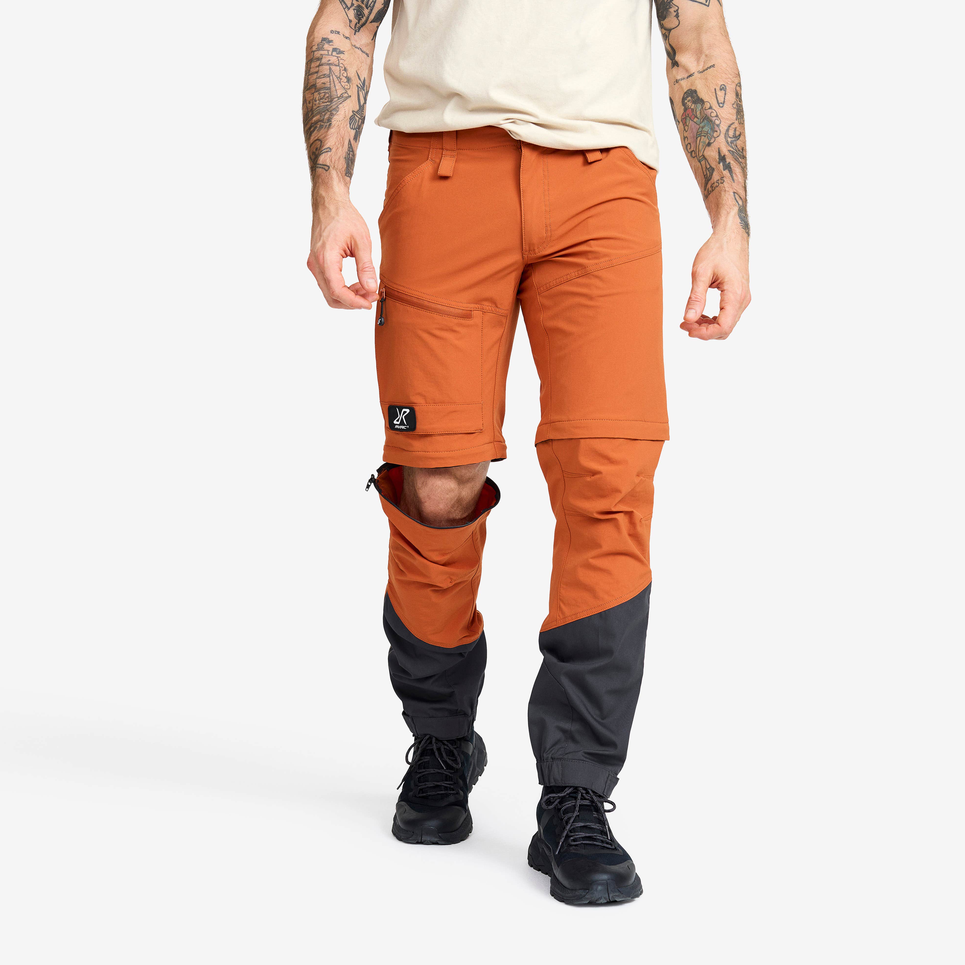 Range Pro Stretch Zip-off Pants Herre Teracotta Brown/Anthracite