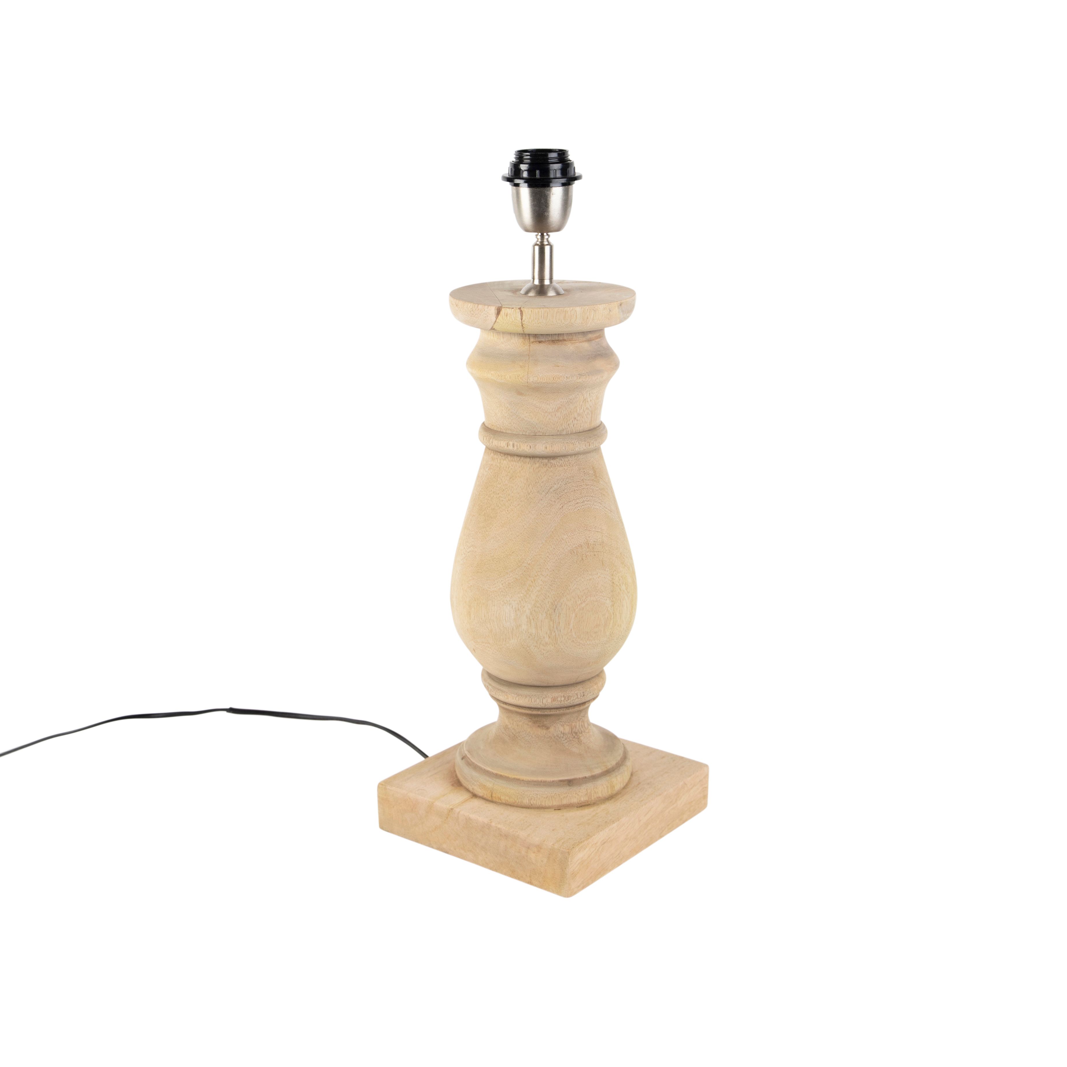 Landelijke tafellamp met linnen kap beige 50 cm - Catnip