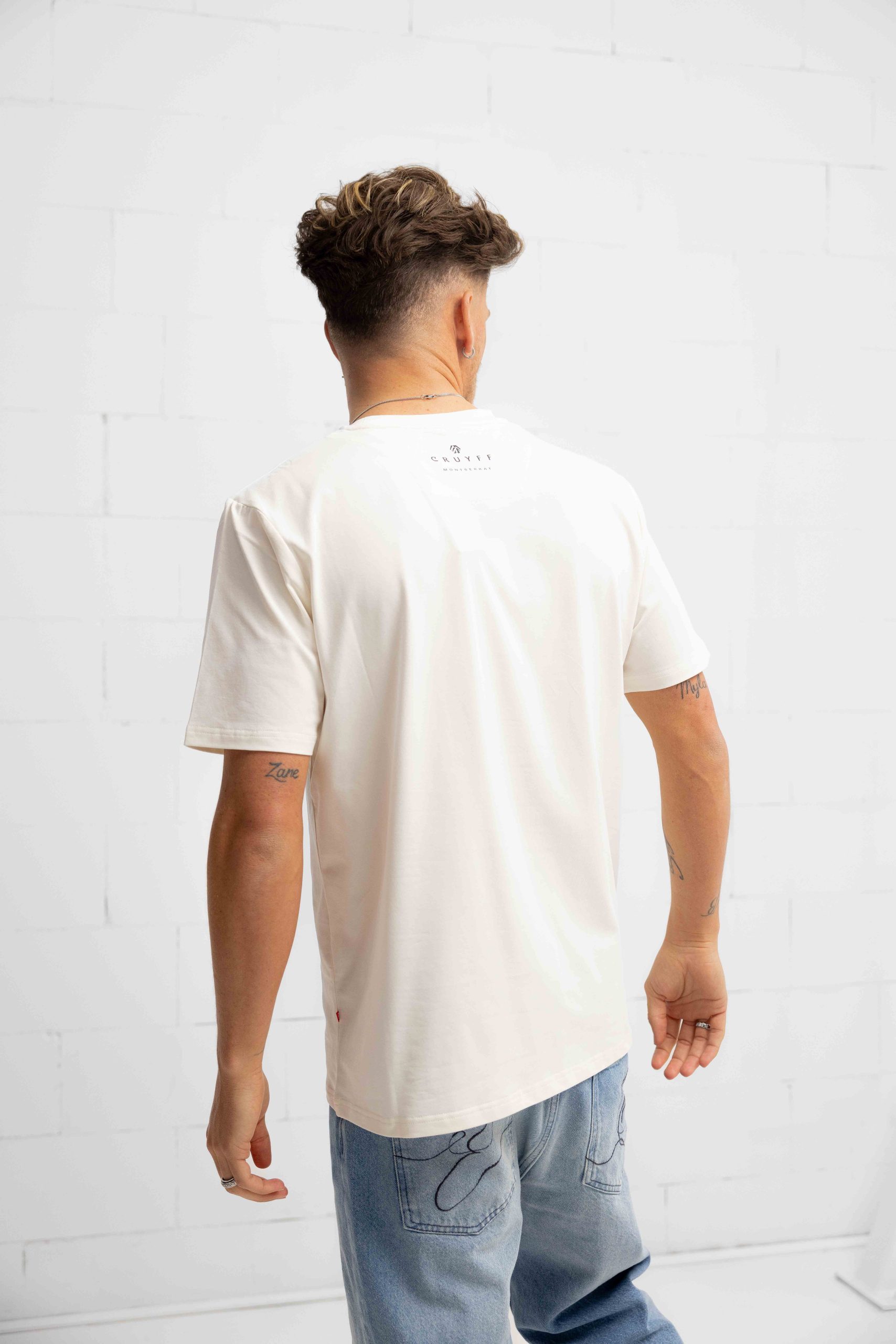 Cruyff Prima T-Shirt Heren Gebroken Wit