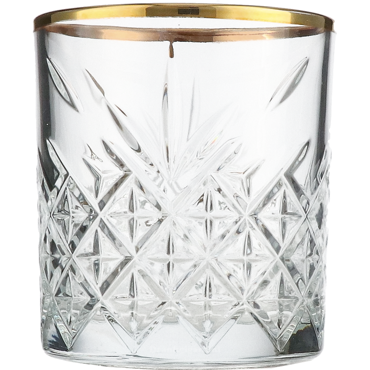 Crystal Look Whisky Glas + Gouden Rand 30 cl