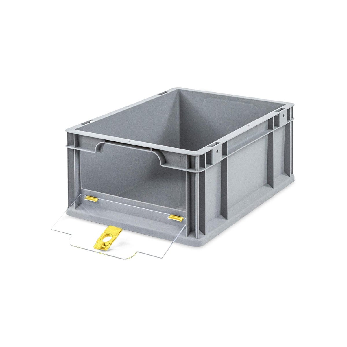 PROREGAL Eurobox NextGen Insight Deksel HxBxD 17 x 30 x 40 16 Liter Lage/Gele Euro Container Transportbox