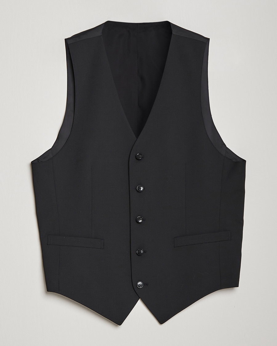 Tiger of Sweden Wayde Wool Travel Waistcoat Black