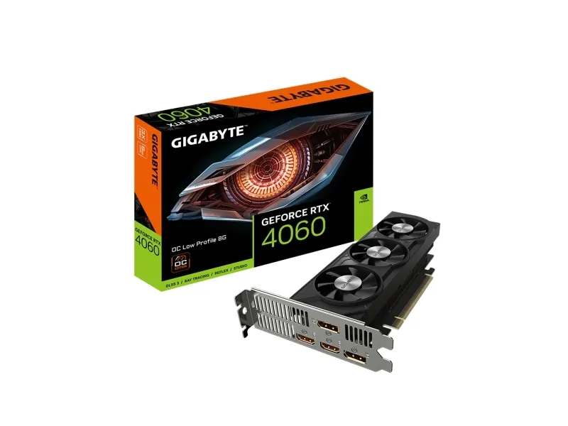 Gigabyte GeForce RTX 4060 8G - OC Edition - grafikkort - GeForce RTX 4060 - 8 GB GDDR6 - PCIe 4.0 lavprofil - 2 x DisplayPort, 2 x HDMI - boks