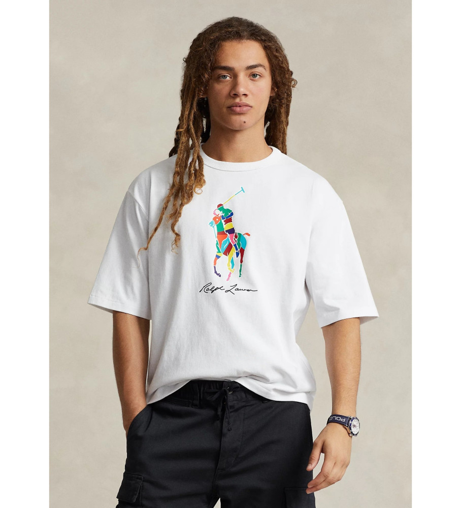 Camiseta Ralph Lauren Big Pony Relaxed Fit em algodão, branca