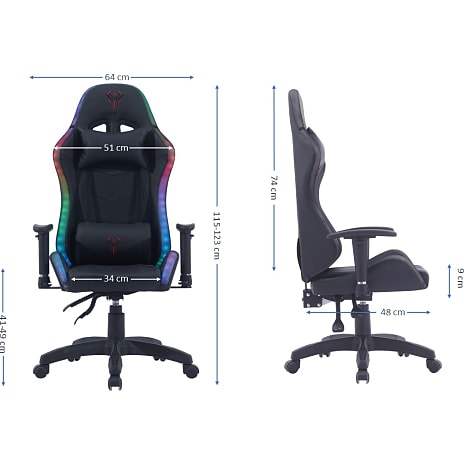 Game YS Junior RGB Gamerstol - Sort