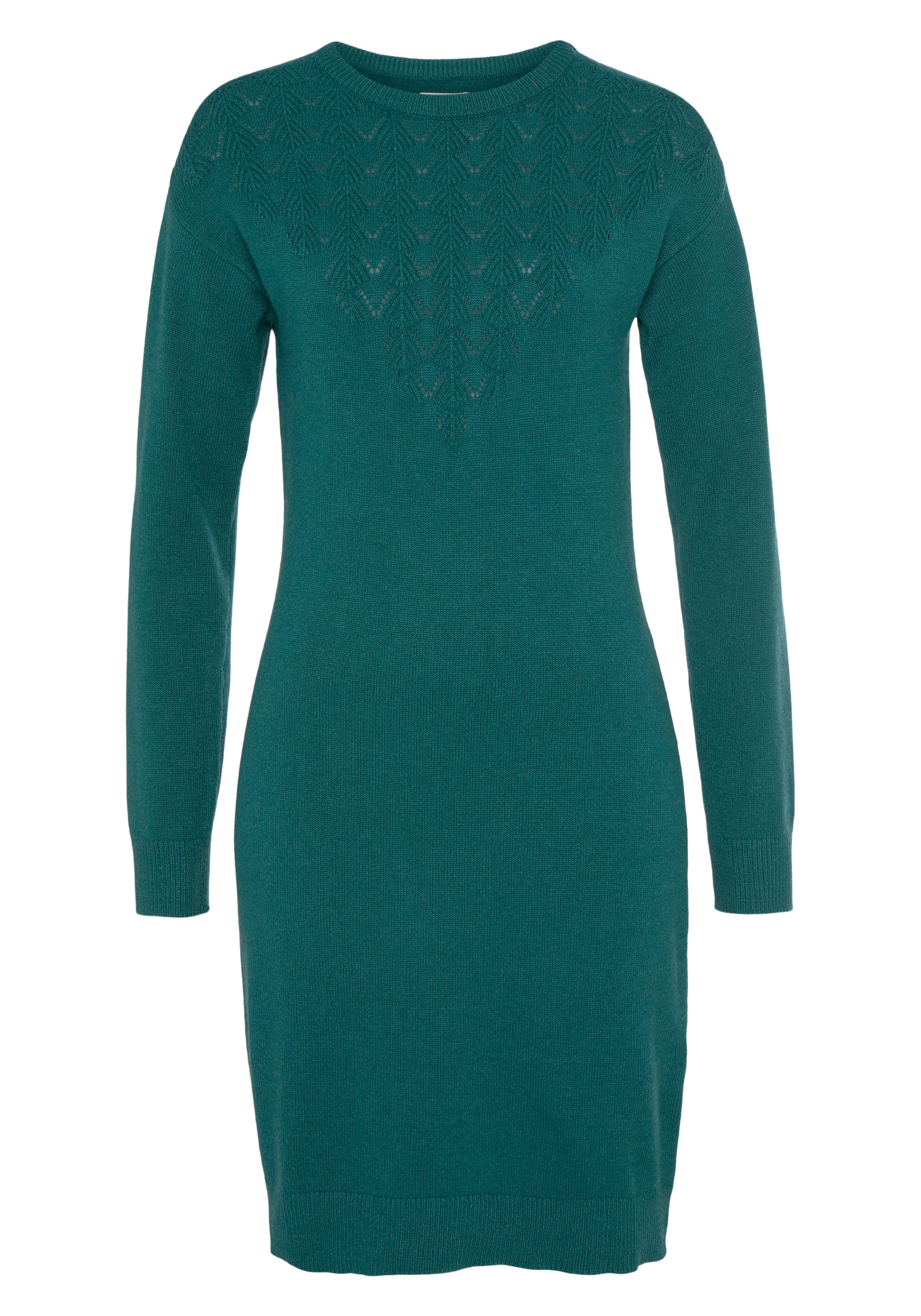 Tamaris Strickkleid Mini-Länge, modischer Ajourstrick