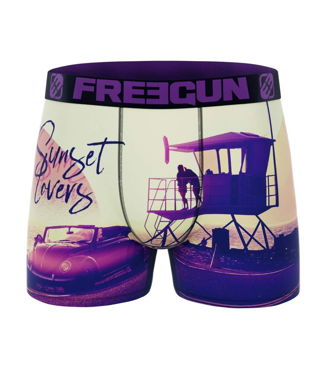 Boxer Homme Miami Lovers, Caleçon Homme Respirant et Confortable (Lot de 3)