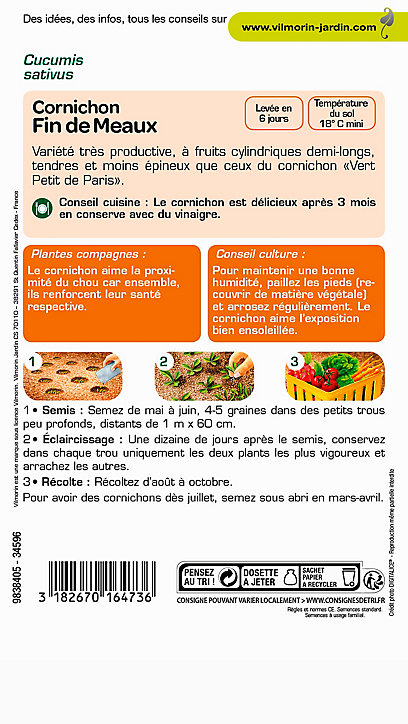Graines de Cornichon Fin de Meaux