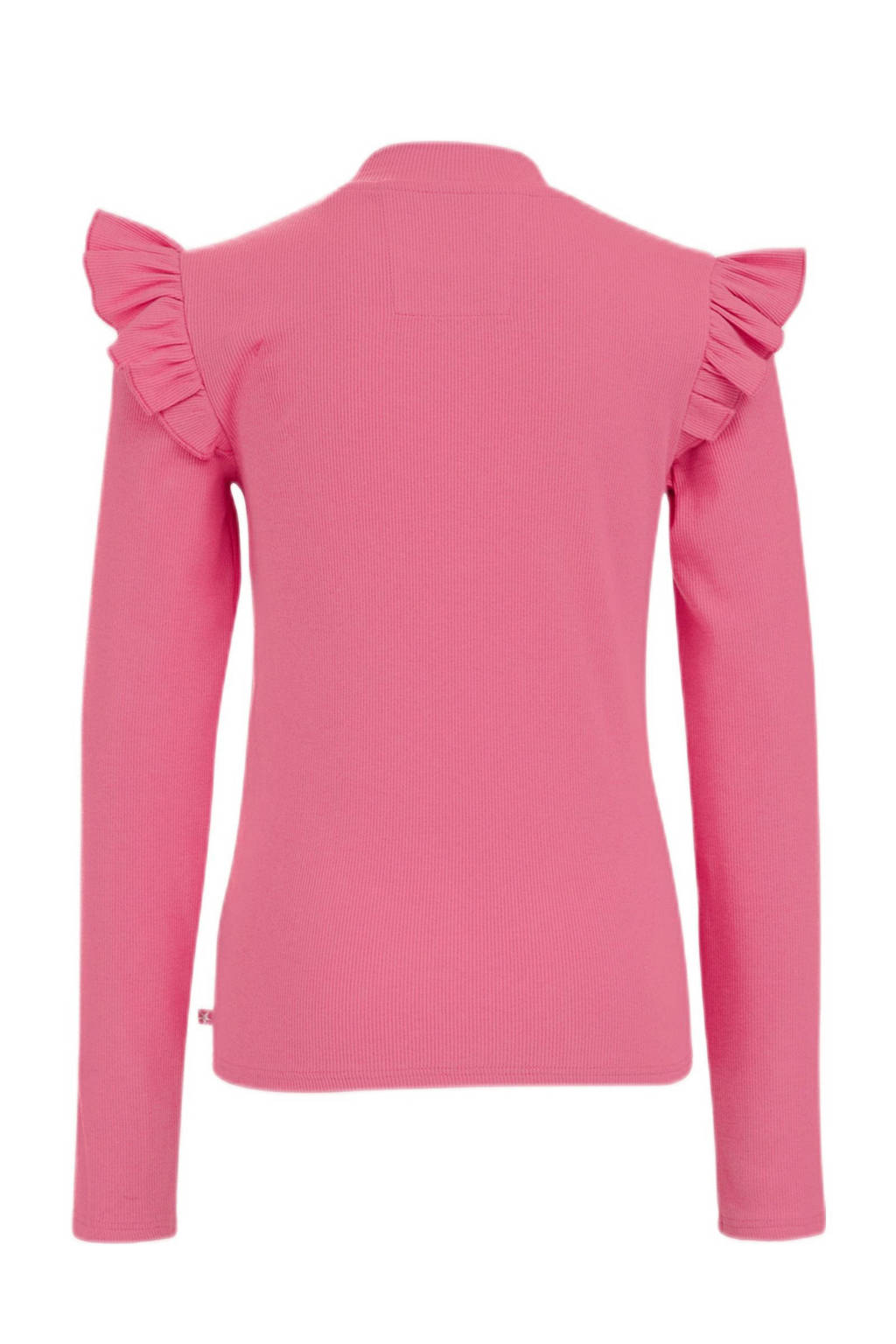 WE Fashion longsleeve met ruches paars