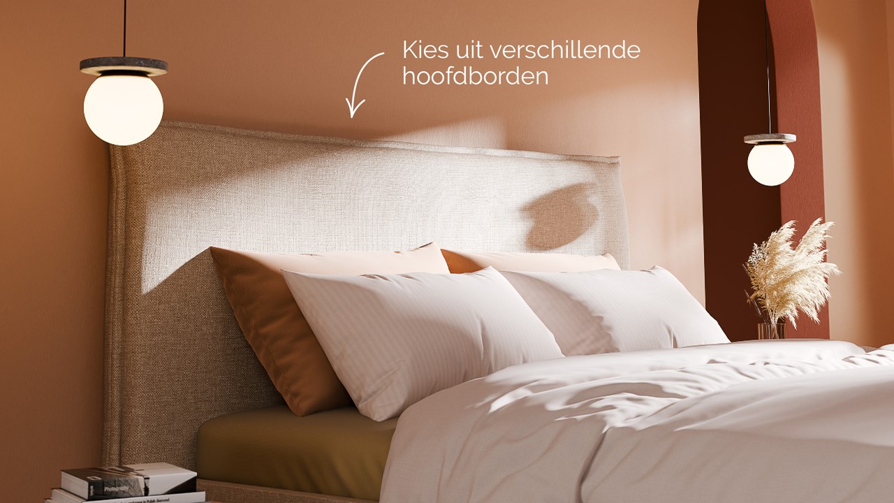 Opbergbed Morgan - Linen touch beige