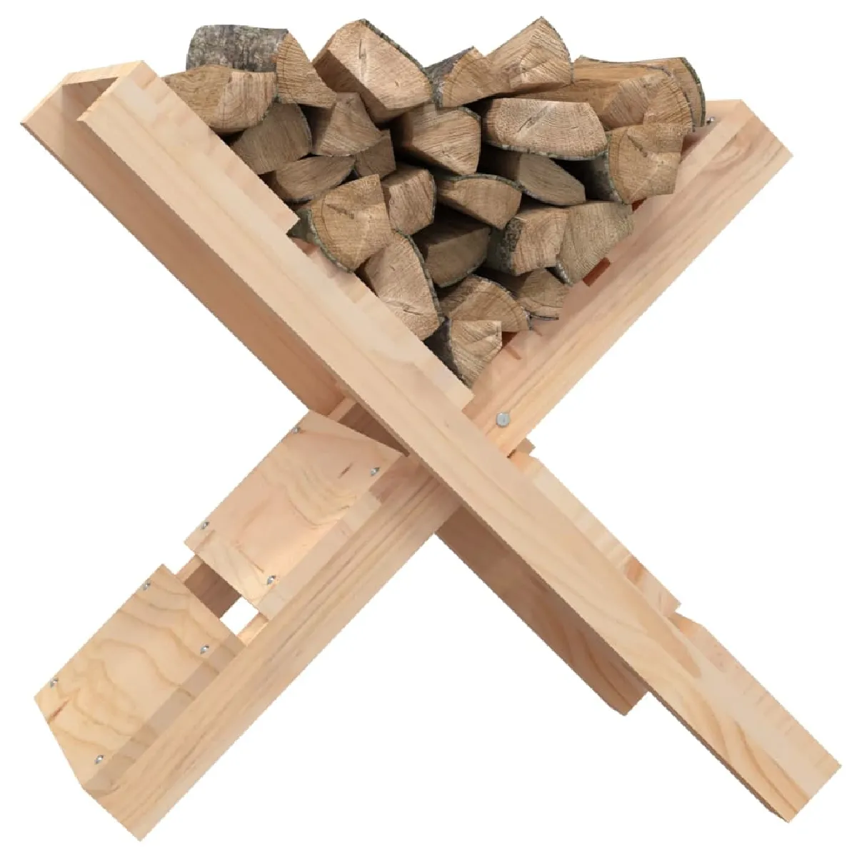 vidaXL Porte-bûches - Bois de pin