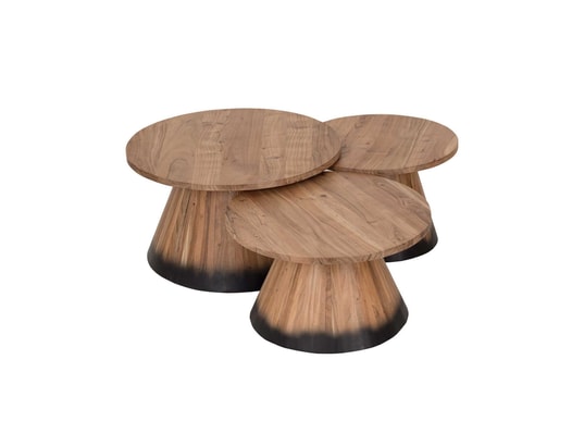 BOIS ET CHIFFONS CONCEPT - Table basse ronde 60 cm - acacia dimona