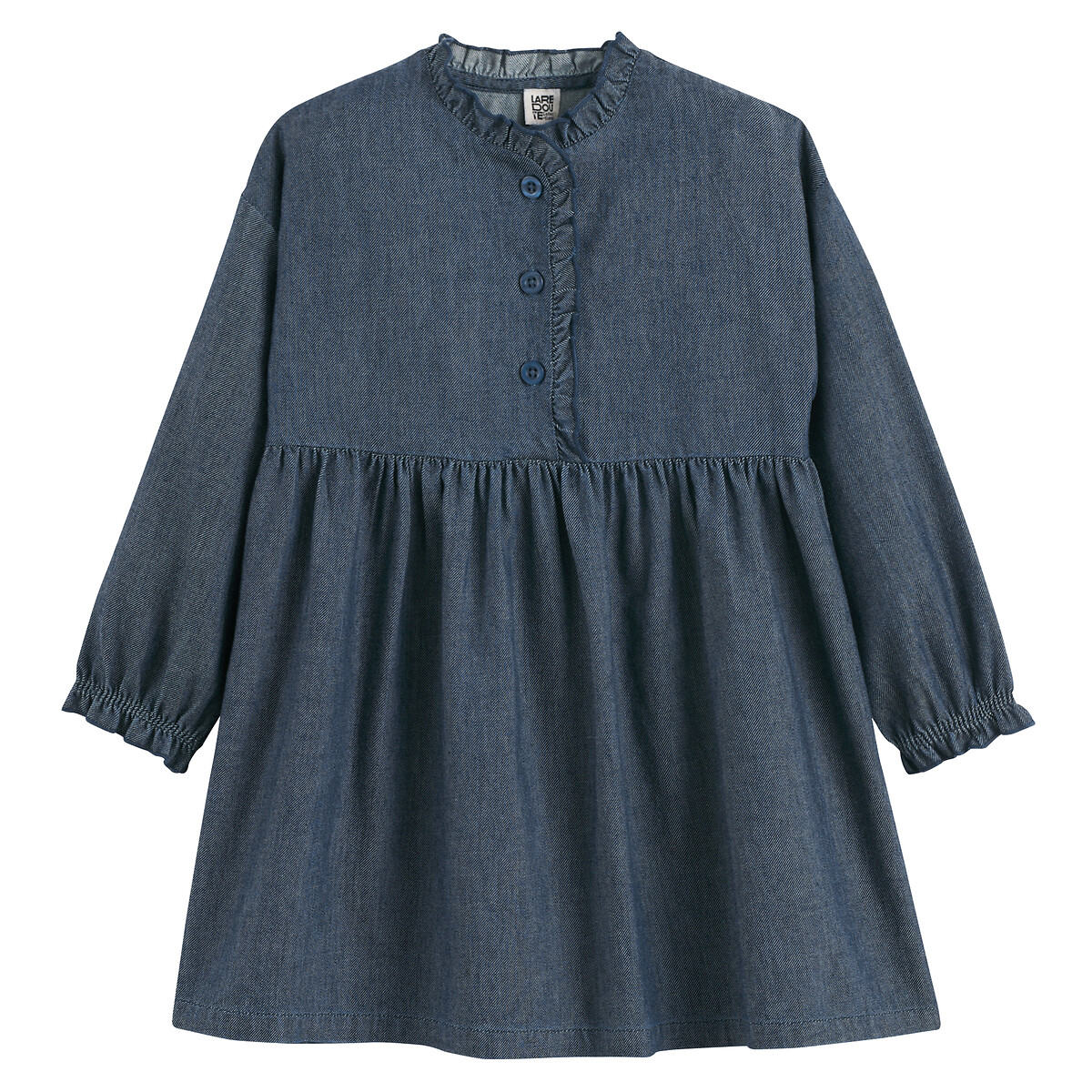 COLEÇÕES LA REDOUTE<br>Vestido jeans leve com mangas compridas