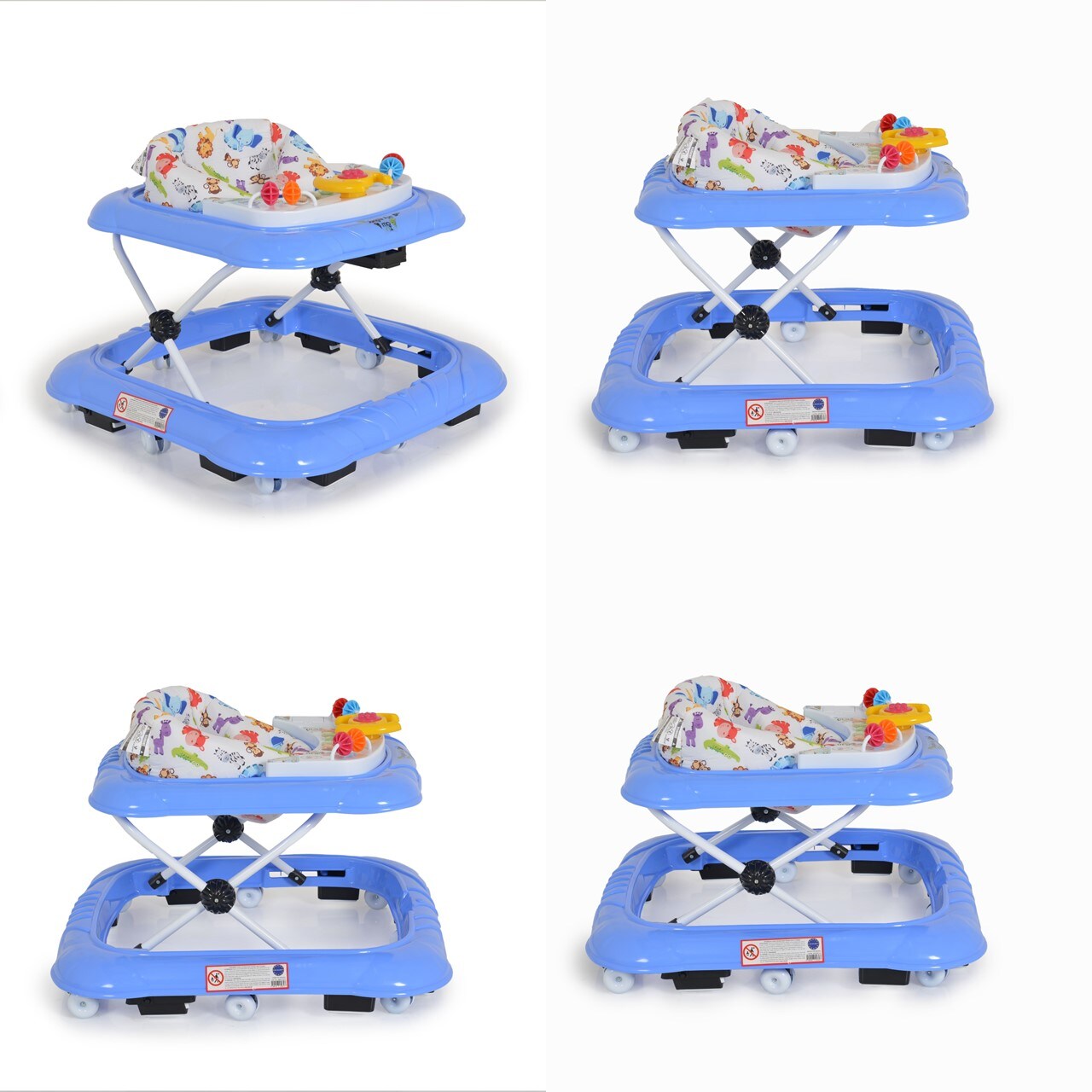 Moni Lauflernhilfe Jungle Fun+ Spielcenter Musik Licht, höhenverstellbar Stopper blau