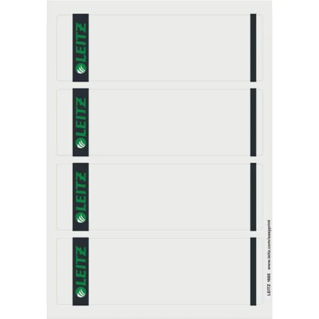 Leitz 16852085 Rückenschilder für Standard- und Hartpappe-Ordner, grau, 100 Stück