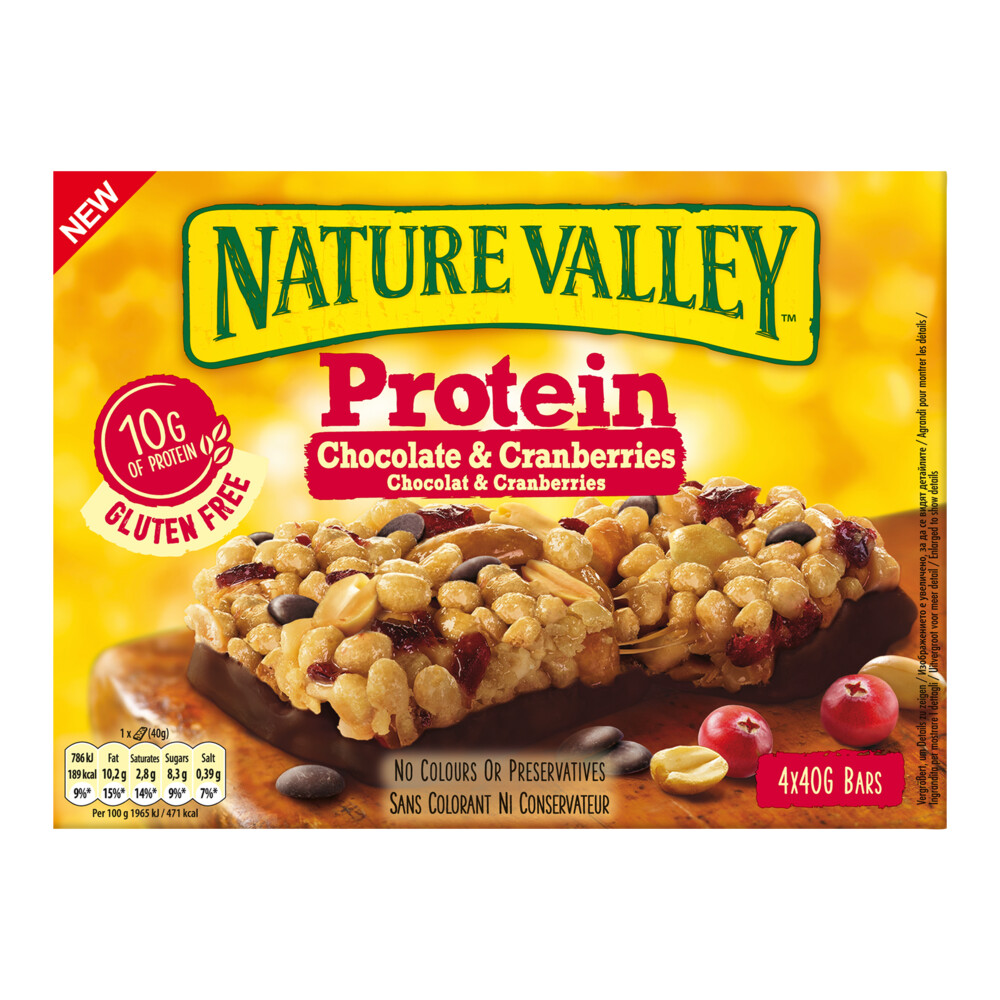 4x Nature Valley Proteine Repen Berries & Chocolate4 stuks