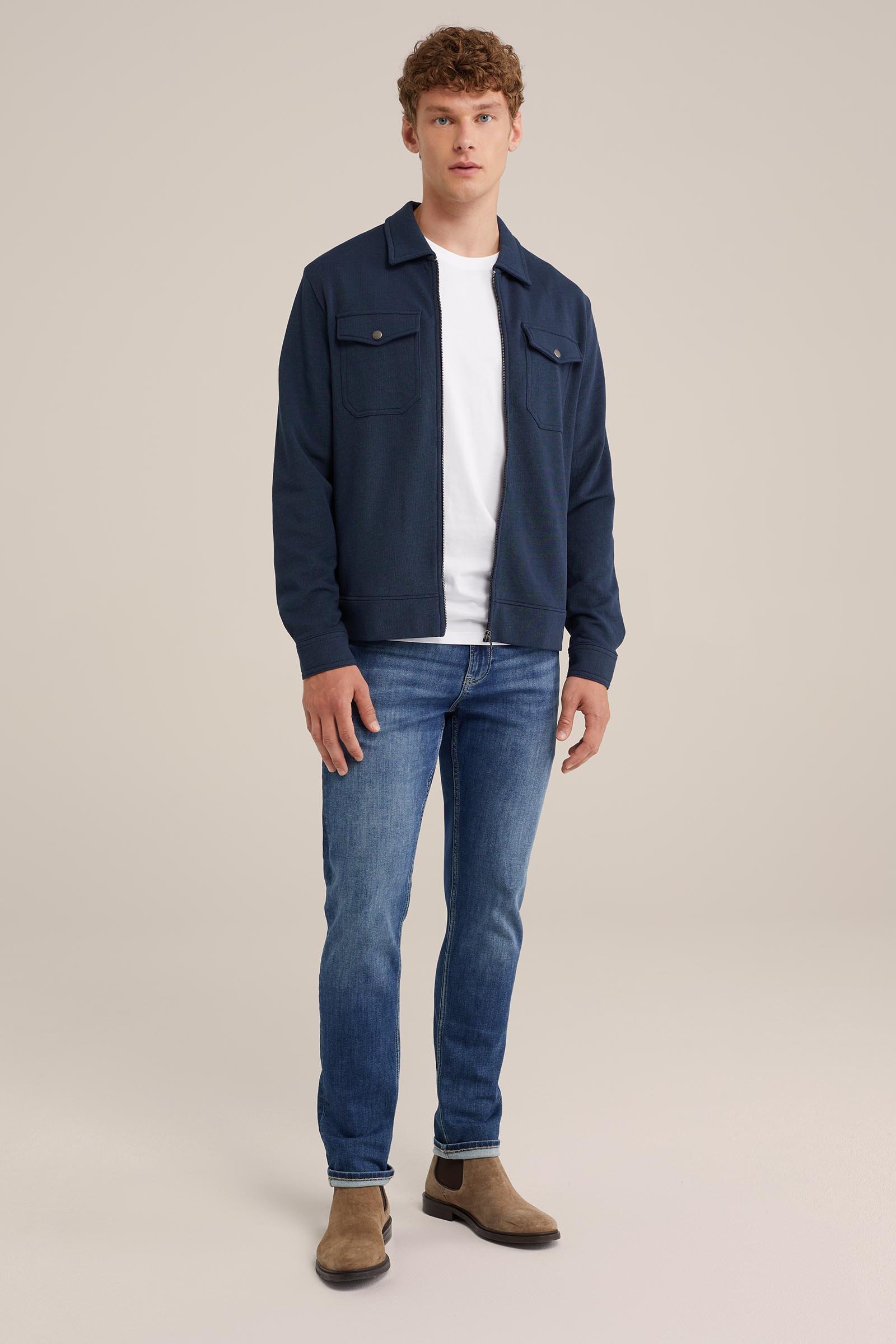 slim fit jeans van jog denim Blue Ridge Donkerblauw