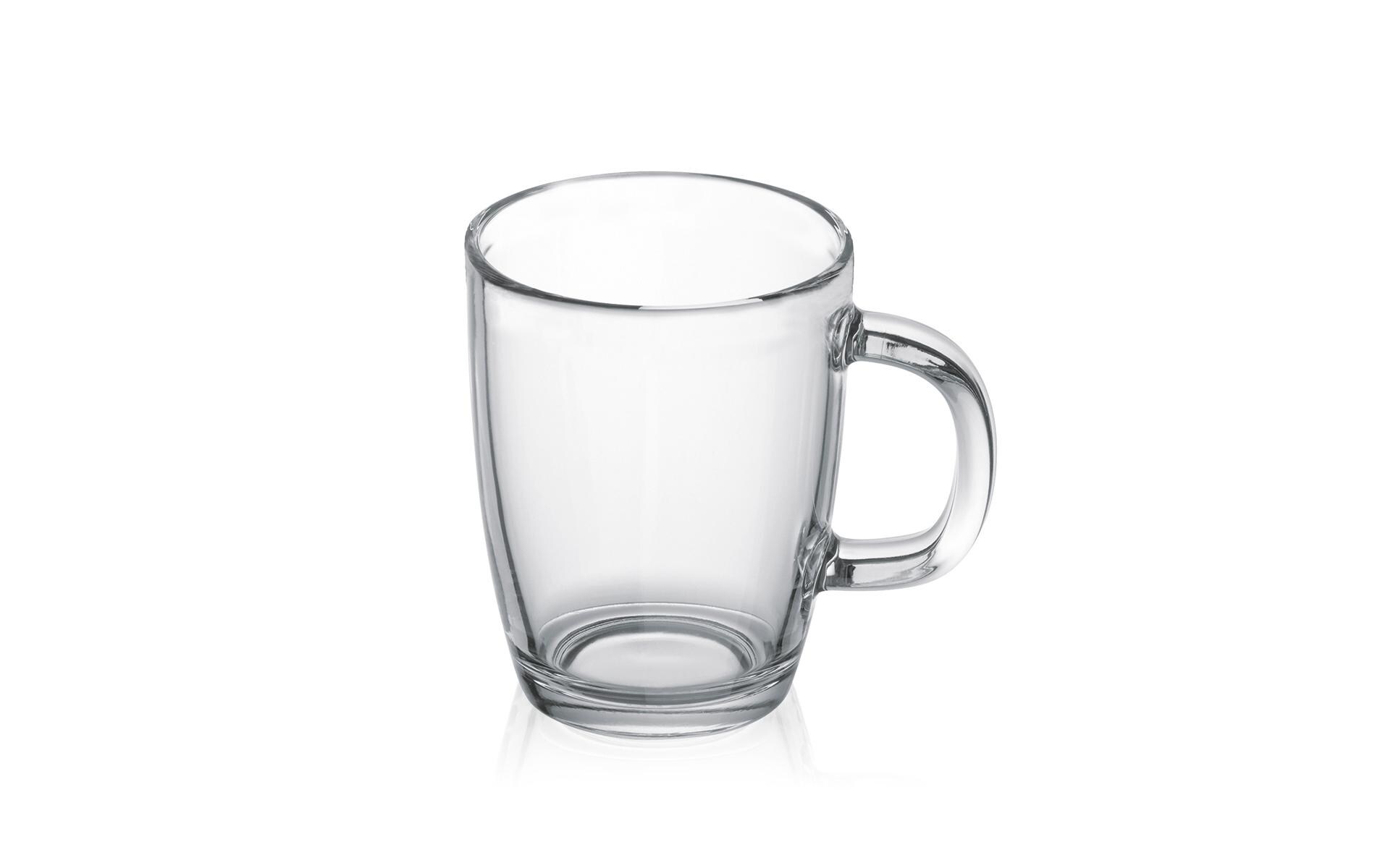 Kaffeetasse Bistro 0.3 l, 6 Stück, TransparentTassen mit Henkel