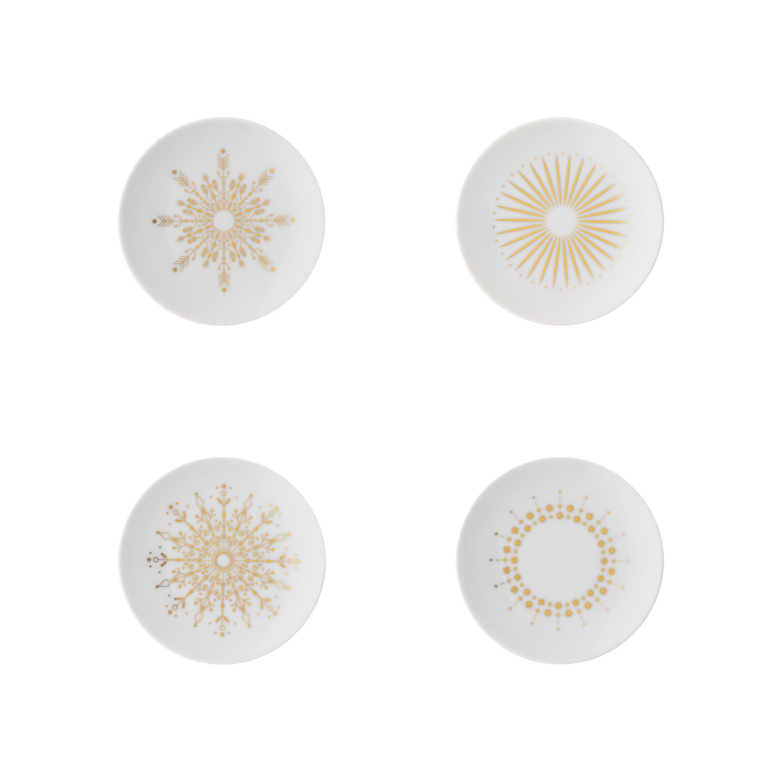 TAC Festive C. Stars Set 4 Teller flach 10 cm