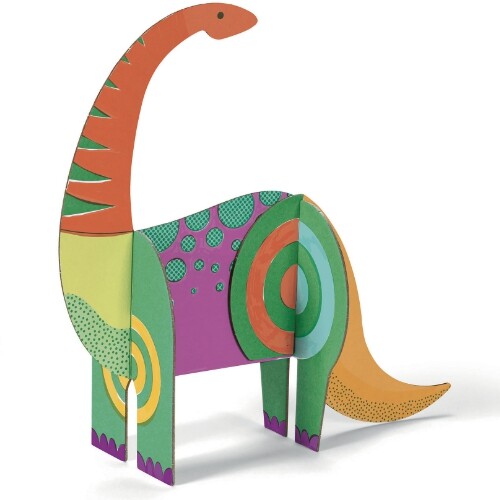 Djeco 3D kleurplaat speelfiguren - dinosaurussen