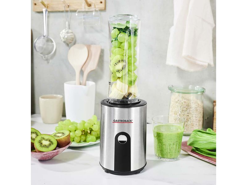 Gastroback Smoothie Maker Mix & Go Schwarz/Silber Smoothie-Bereiter