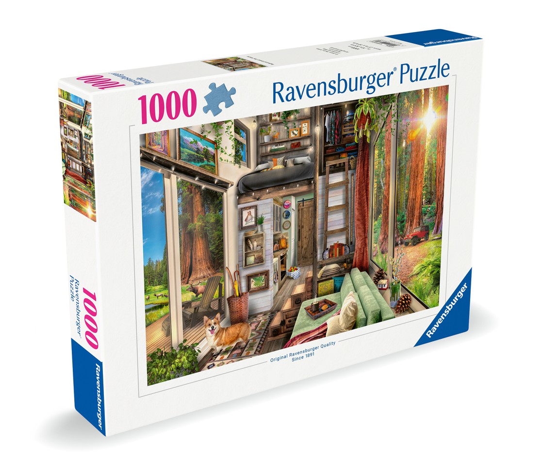 Ravensburger - Puslespil Redwood Forest Tiny House 1000 brikker