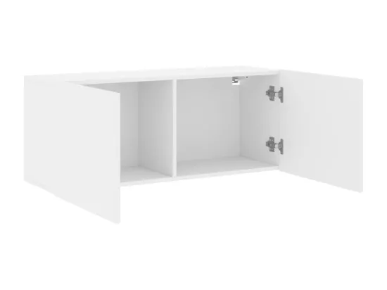Meuble TV mural blanc 100x30x41 cm