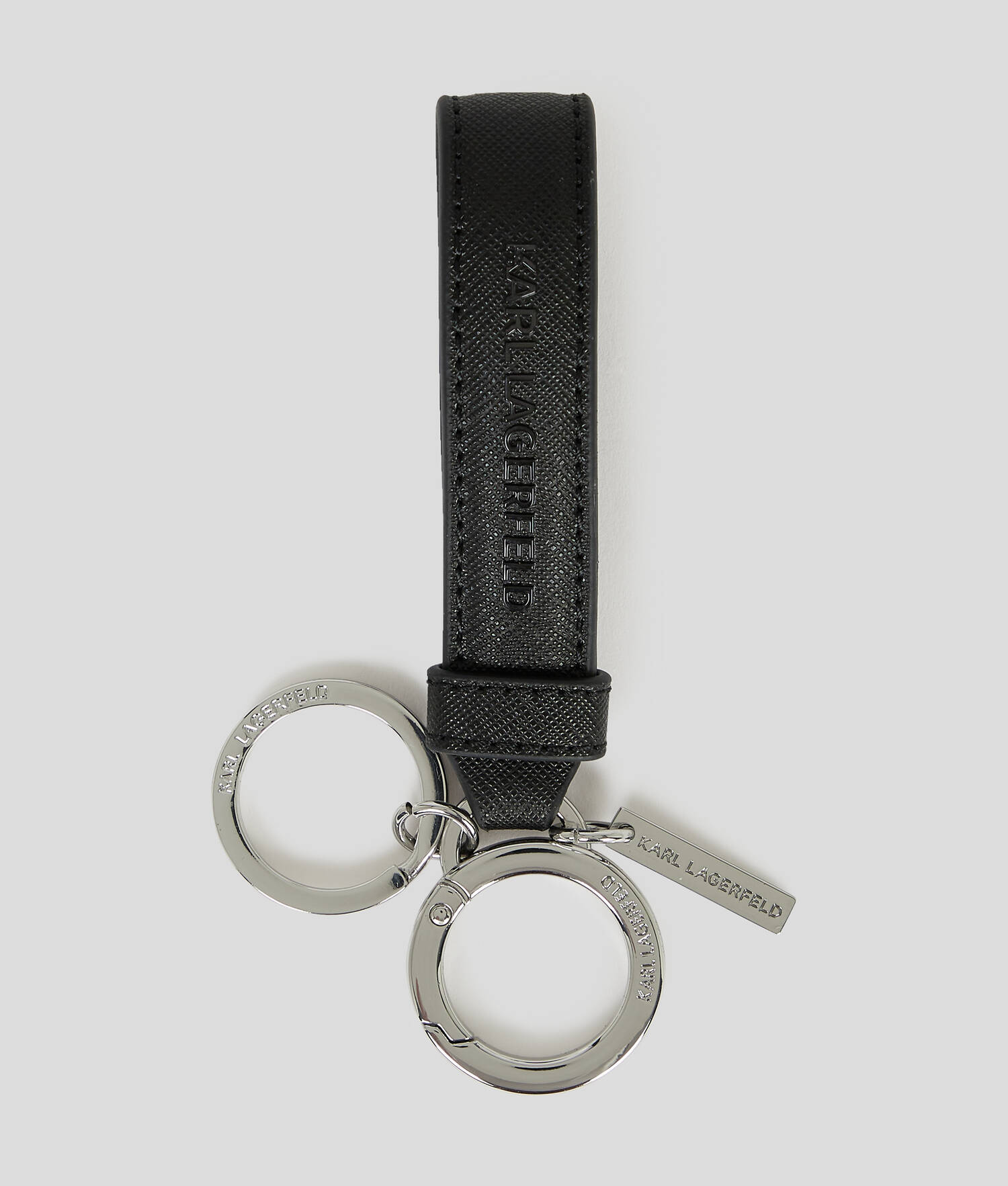 PORTE-CLÉS EN CUIR K/ESSENTIAL - Noir