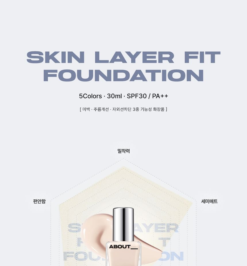 ABOUT_TONE - Skin Layer Fit Foundation - 5 kleuren