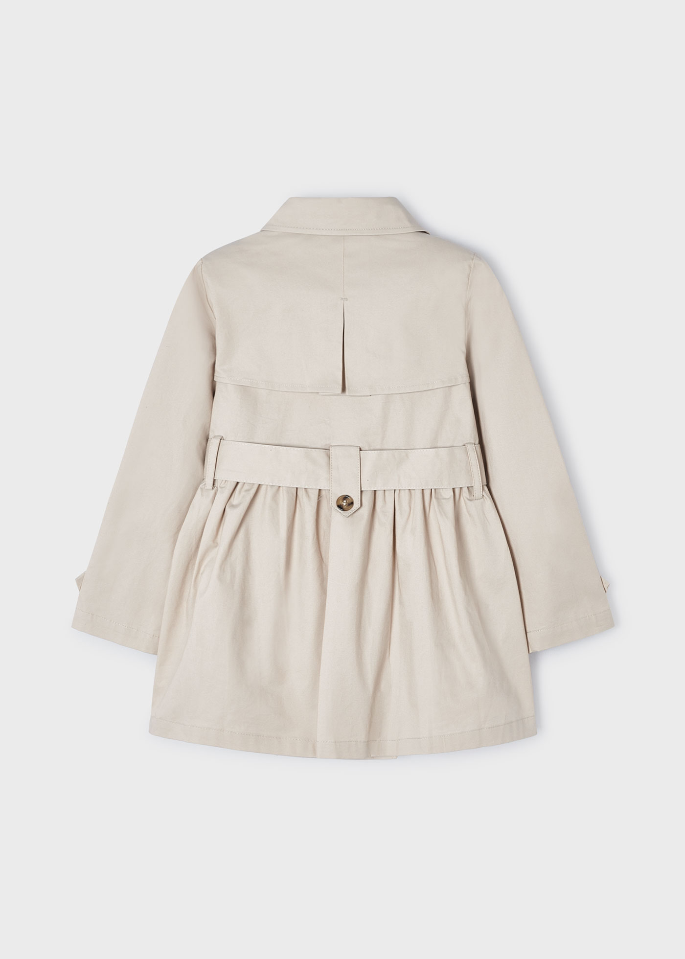 Casaco trench coat fúcsia infantil com laço