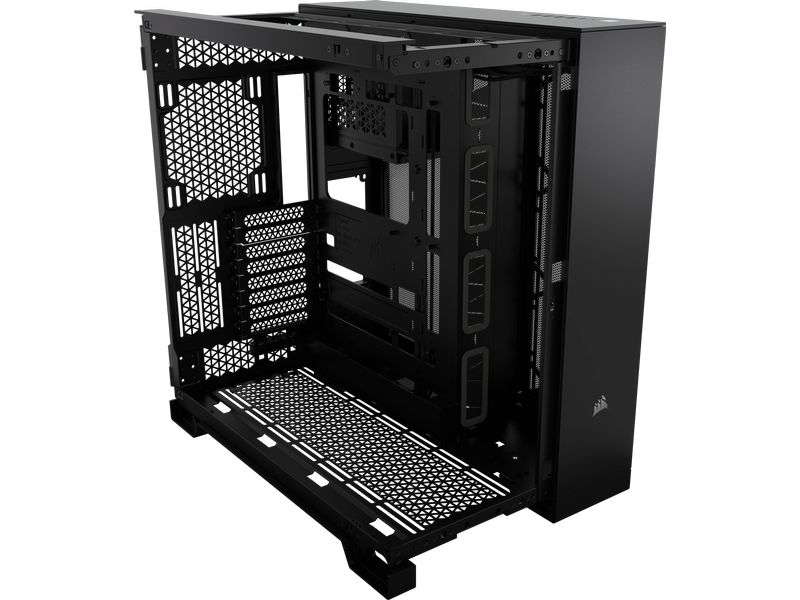 Corsair PC-Gehäuse 6500X Schwarz Mid-Tower PC-Case mit Zwei-Kammer-Design und herausragendem Luftstrom