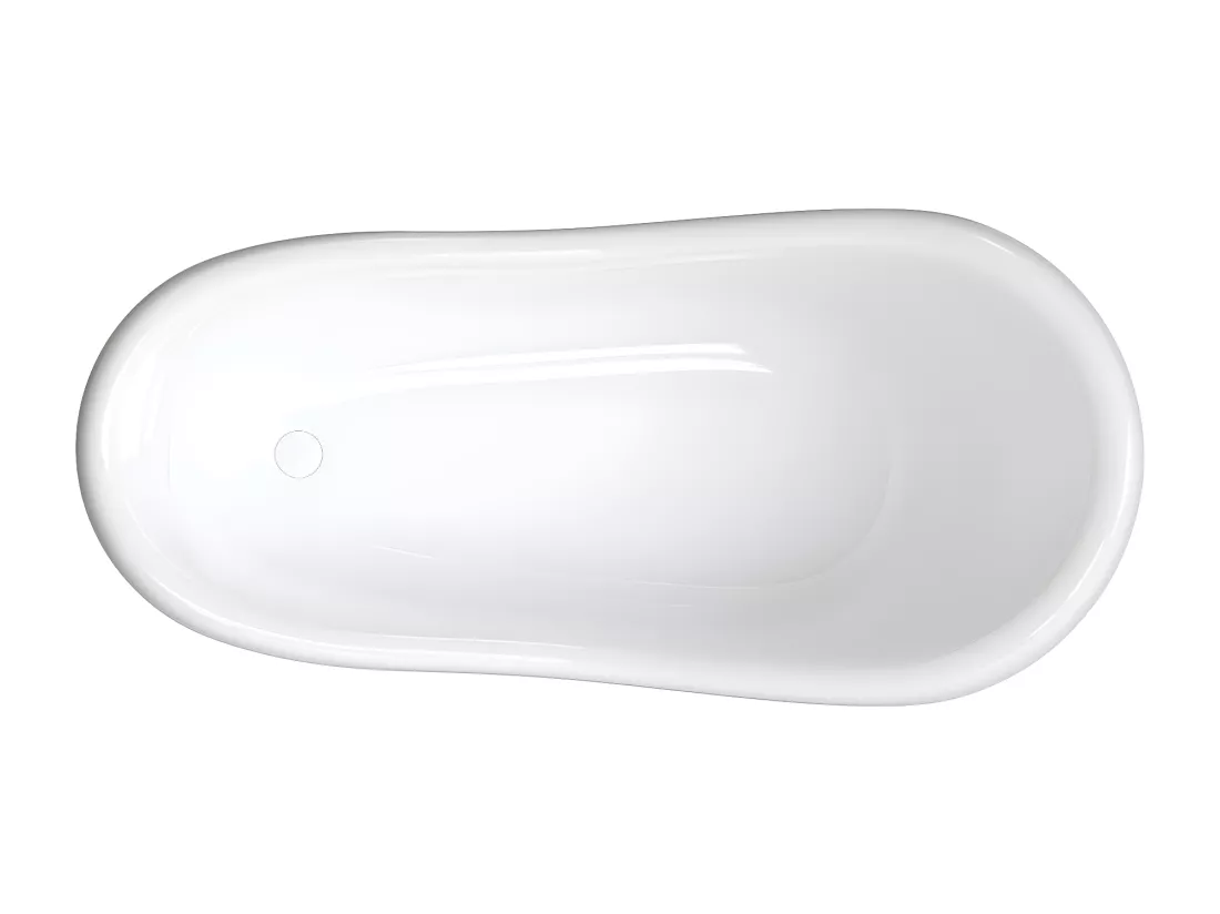 Baignoire îlot OMNIRES ATENA M+ 175X82 CM couleur : blanc finition : brillant