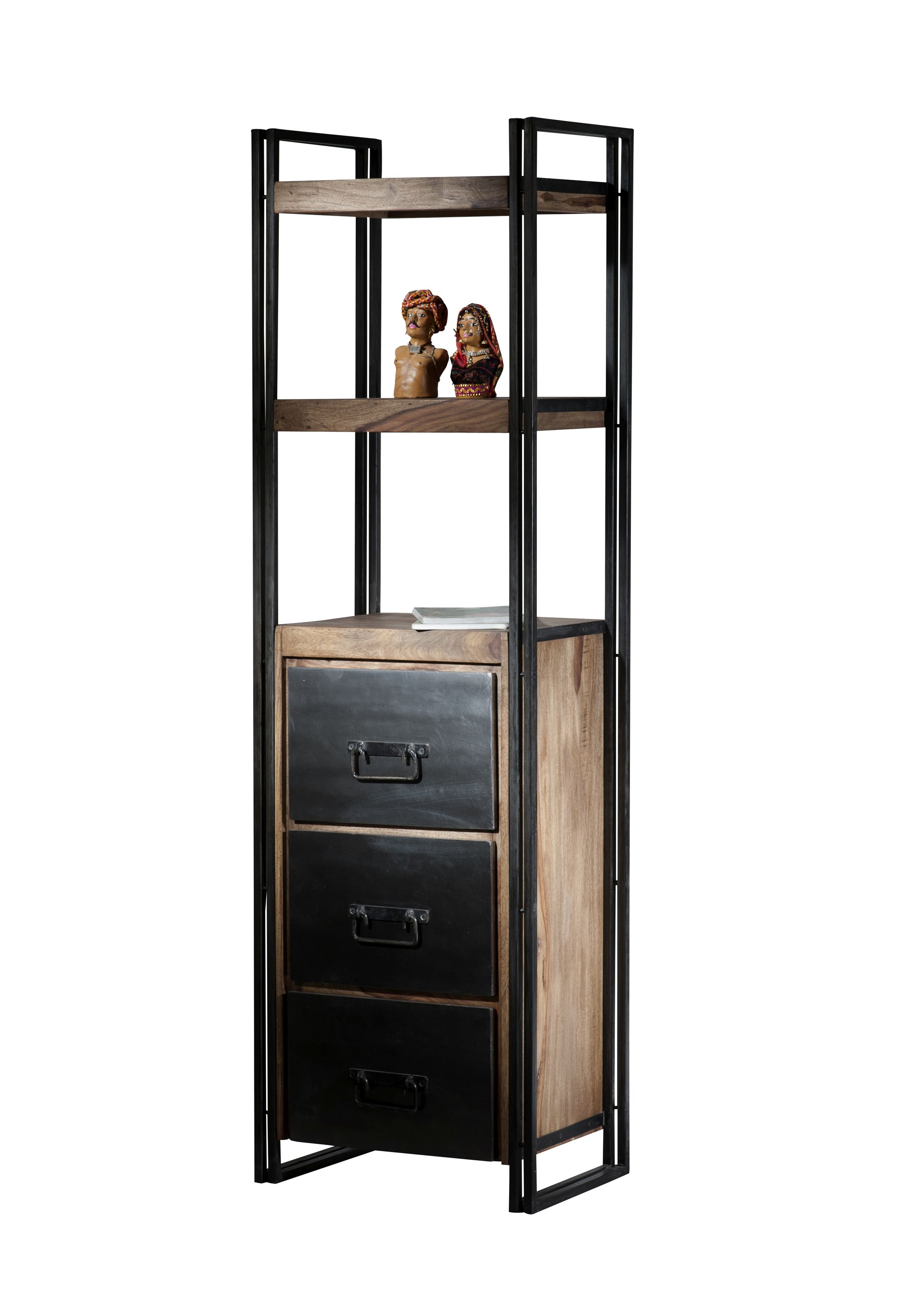 Standregal Panama Akazie Bücherregal Wohnzimmer Esszimmer Regal Ablage Schrank