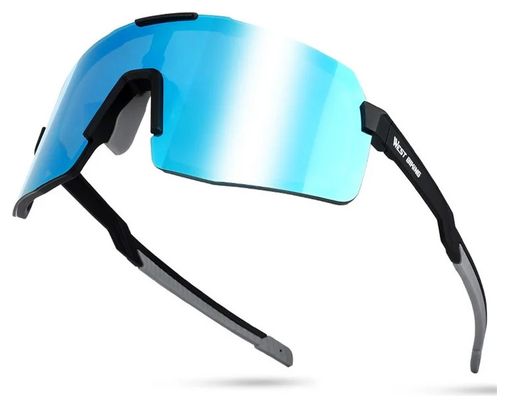 Lunettes de vélo polarisées anti-vent pour cycliste - gris